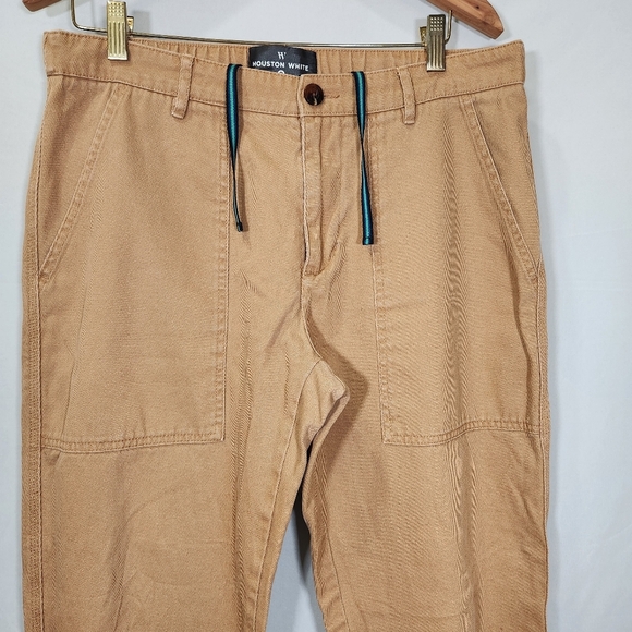 2 Fo 20 Tan Cargo Joggers with Drawstring Waist and Elastic Cuffs - Picture 2 of 9